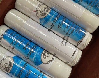 Shea Butter & Honey Natural Lip Balm - Blue Raspberry Slushie