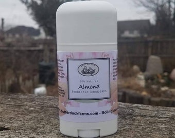 Almond PROBIOTIC Deodorant - Paraben & Aluminum Free