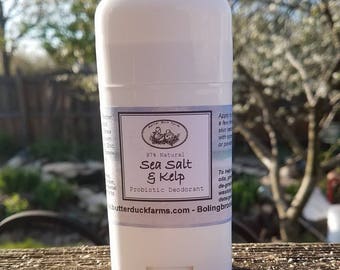 Sea Salt and Kelp PROBIOTIC Deodorant - Paraben & Aluminum Free