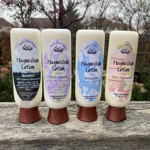 Magnesium Lotion 4 0z tube your choice of scent
