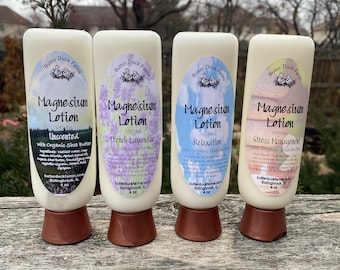 Magnesium Lotion 4 0z tube your choice of scent