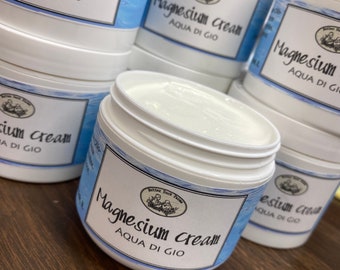 Magnesium cream 4 0z jar - Aqua do Gio scent