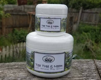 Tea Tree & Neem Body Butter with Unrefined Shea Butter 2 oz jar