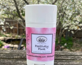 Positively Pink Natural PROBIOTIC Deodorant - Paraben & Aluminum Free