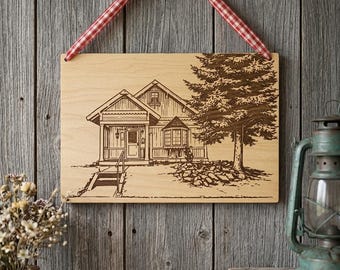 Custom House Sign | Personalized Home Portrait | Realtor Closing Gift | Housewarming Gift