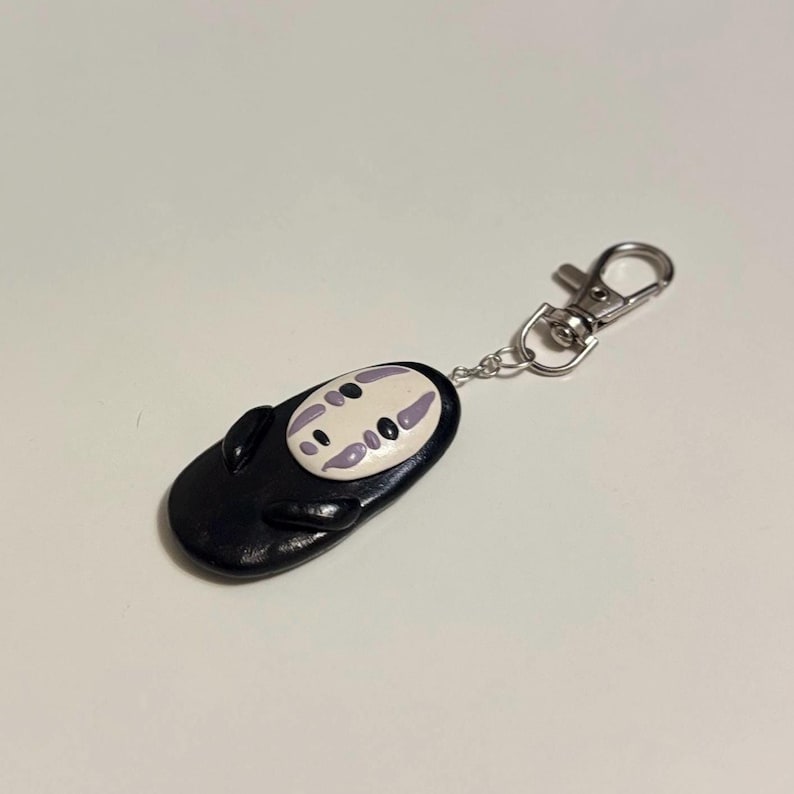 No Face From Spirited Away Anime Keychain Clay Sculpture Charm [100% ...