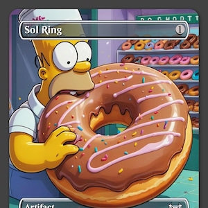Pierścień Sol MTG Homer Simpson - Sztuka na zamówienie