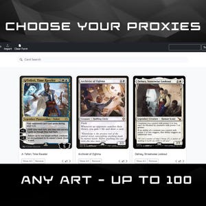 MTG Proxies  100 cards Any Card Any Art Commander  Standard (read description)