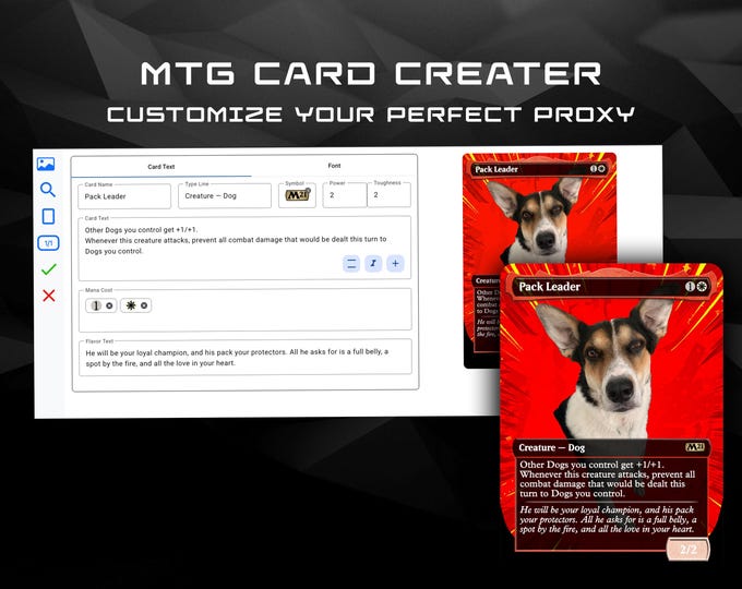 Custom Proxy Base Custom Art MTG Proxies Card Creator: Personalized Magic Cards - Etsy