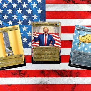 MTG Captain America Proxy - Donald Trump / Commandotoren / Uitrusting