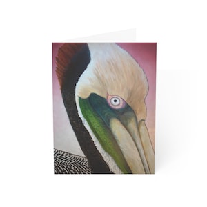 Pelican Peeking - Greeting Card