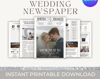 Wedding Planner Template Editable Bridal Planner and Budget Organizer Minimalist Digital Wedding Checklist Customizable Canva Plan Template
