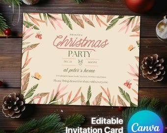 Editable Christmas Party Invitation: Fun Holiday Invite (Digital Download)