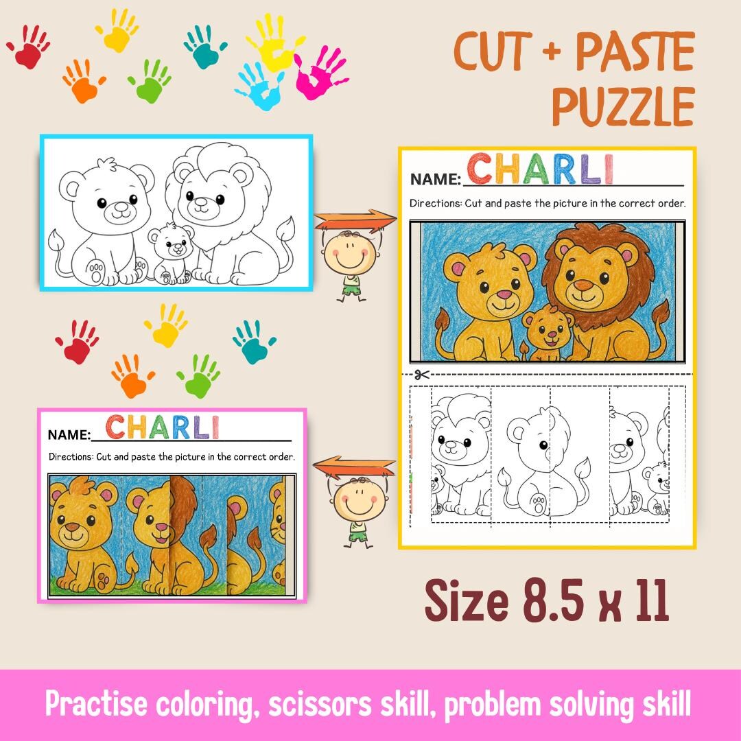15 Animal Cut and Paste Printables for Kids | Fun Craft Activities ...
