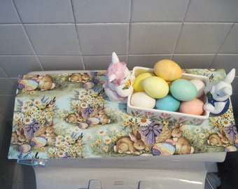 Easter Bunny Toilet Tank Runner Easter Toilet Tank Topper Etsy