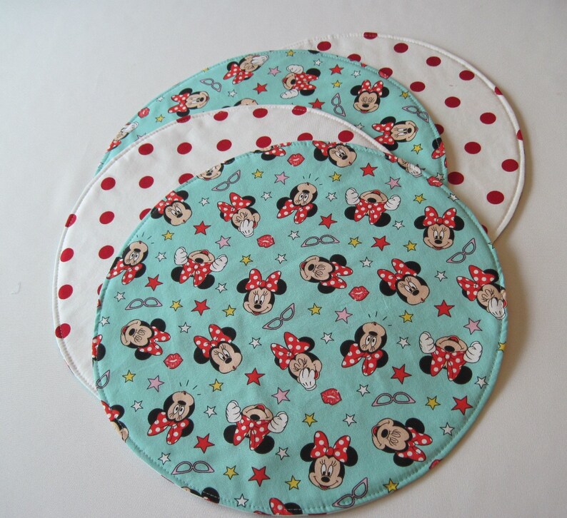 Minnie Mouse Placemats Reversible Set 4 or 6 Disney Placemats Etsy