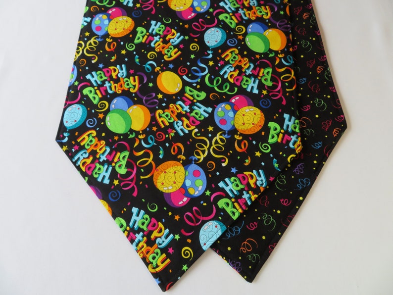 54 Birthday Party Table Runner Reversible Birthday Table Runner Balloon Table Runner Boy Girl birthday runner Happy Birthday Centerpiece ribbon