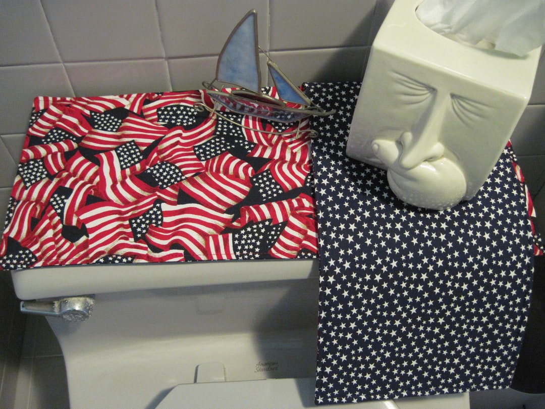 Flag Toilet Tank Runner Patriotic Toilet Tank Topper Flag Etsy
