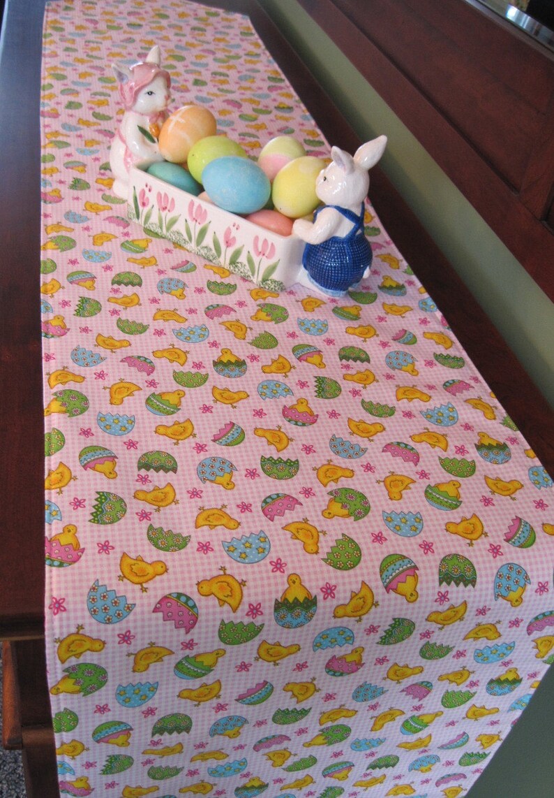 72 Easter Bunny Table Runner Reversible Easter Table Etsy