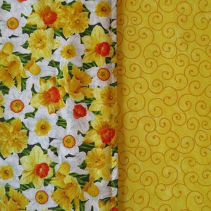 Spring Daffodil Placemats Set of 4 or 6 Easter Spring Placemats Orange Yellow Placemats Daffodil Home Decor Jonquil Placemats image 6