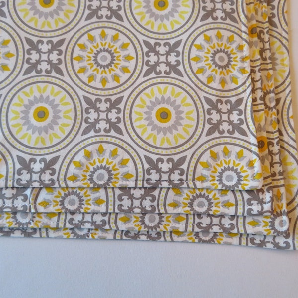 Yellow Gray Placemat Etsy
