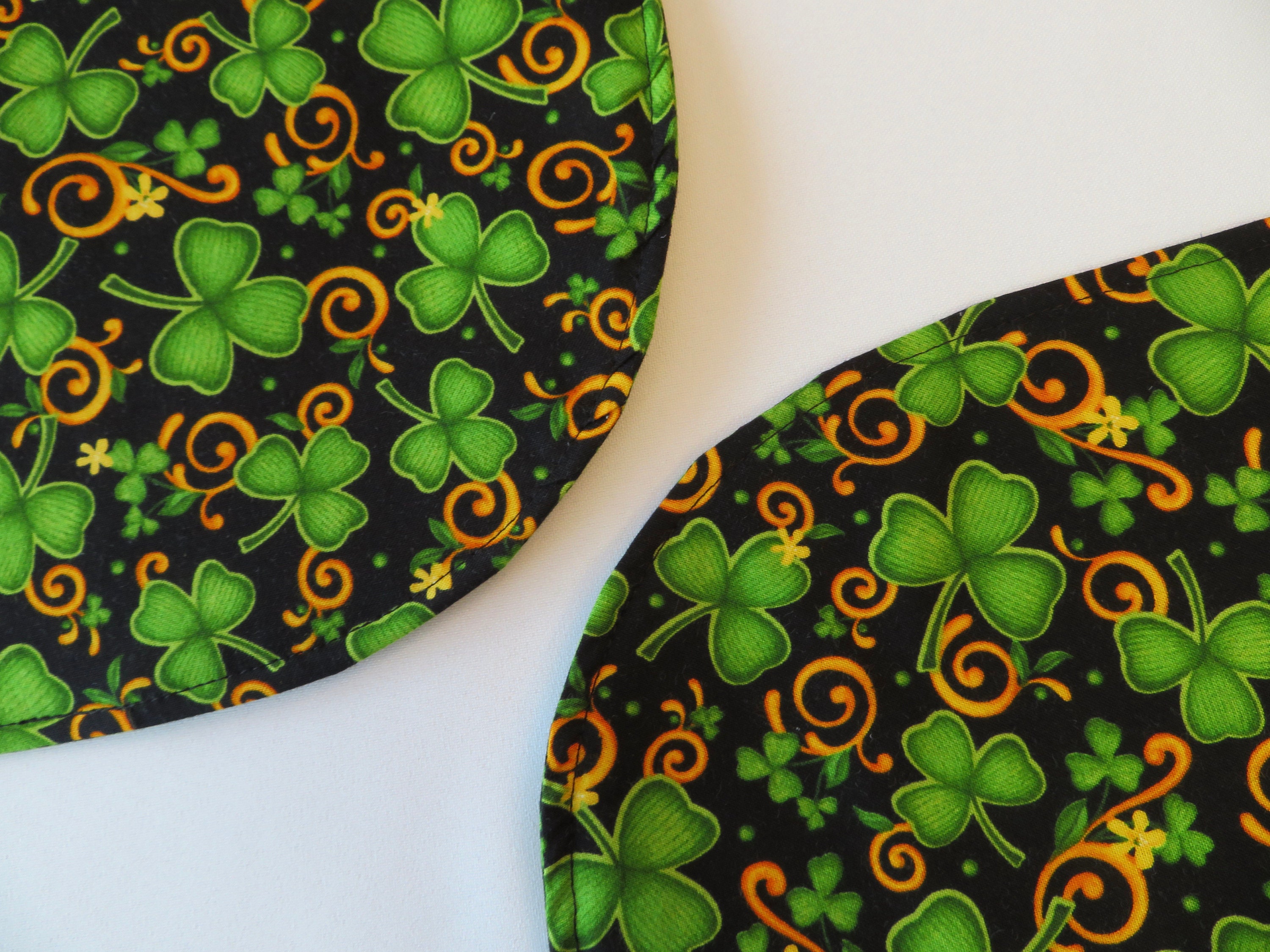 St Patricks Day Oval Placemats Set 4 o 6 Reversible Black Etsy