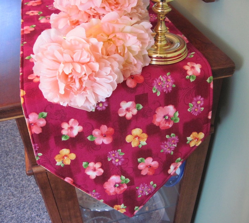 Petite Pink Floral Table Runner