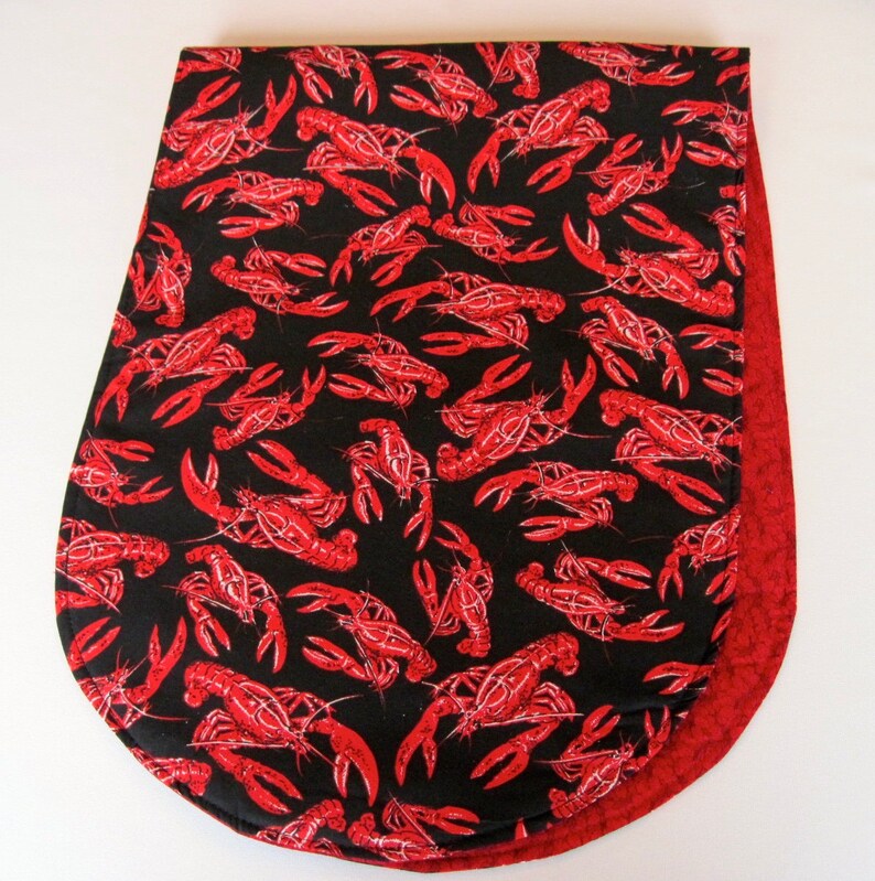 SALE Red Lobster Table Runner 3 sizes 36 54 72 Reversible Table Runner Maine Lobster red lobster table runner Summer picnic table runner