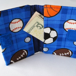 Cartera deportiva Cartera de tarjeta de regalo para niños y niñas Cabe en el bolsillo trasero Portatarjetas de regalo deportiva Cartera deportiva para niños Cartera deportiva para niñas Cartera de tela