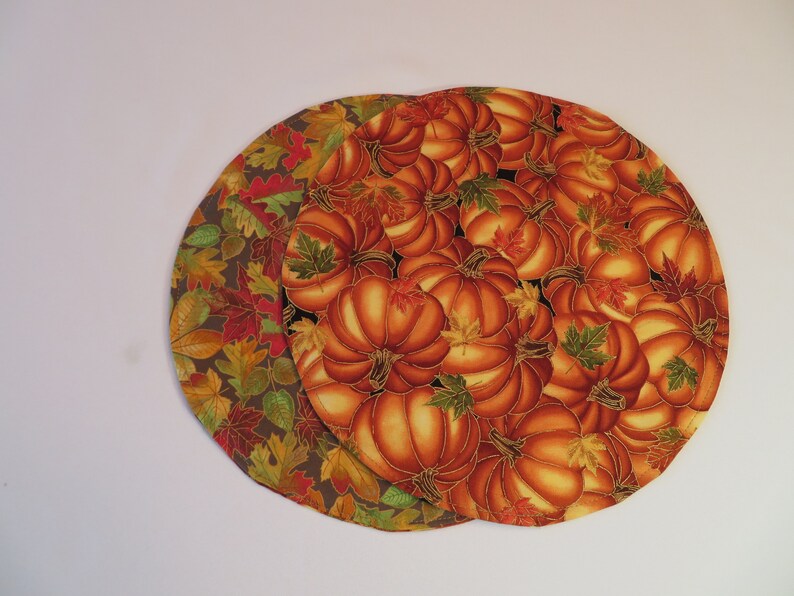 Fall/Autumn 11 Circular Placemat/Centerpiece Reversible Etsy