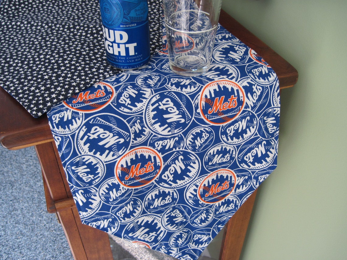 NY Mets Placemats Reversible Set 4 or 6 Blue Stars Placemats Etsy