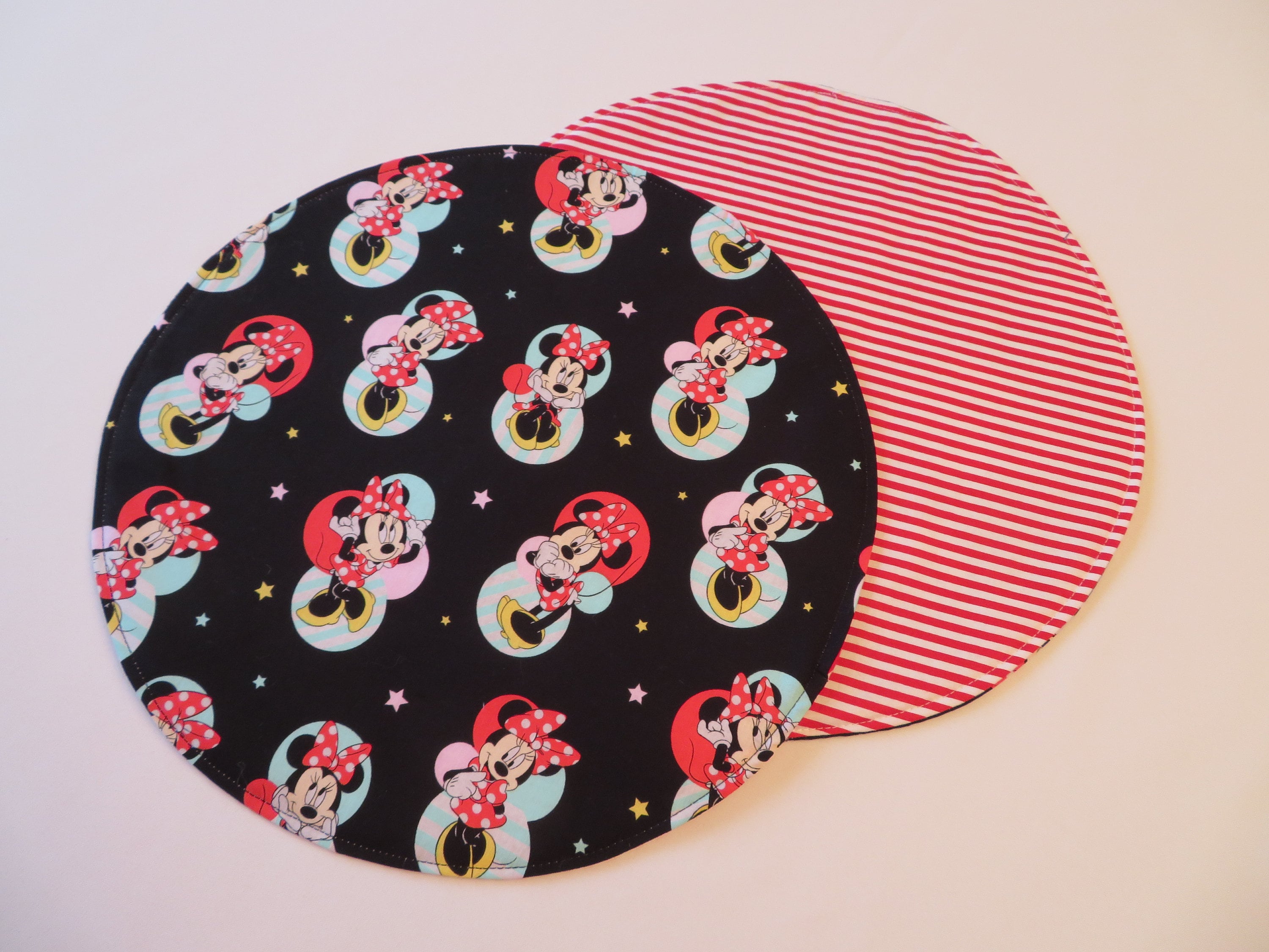 Mickey Minnie Mouse Round Placemat Set Reversible Disney Etsy Canada