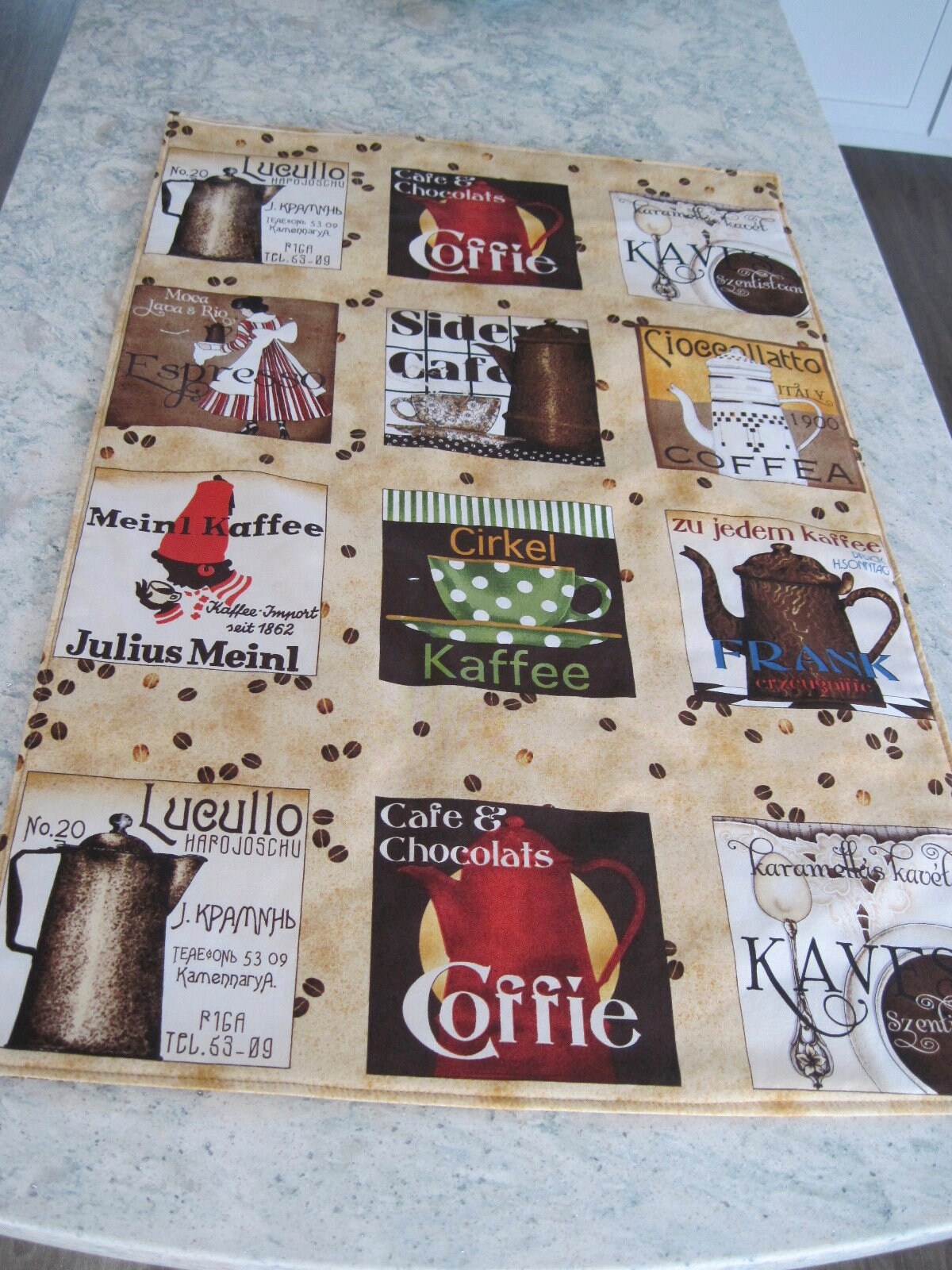Coffee Bar Centerpiece Reversible Coffee Pot Table Runner Etsy