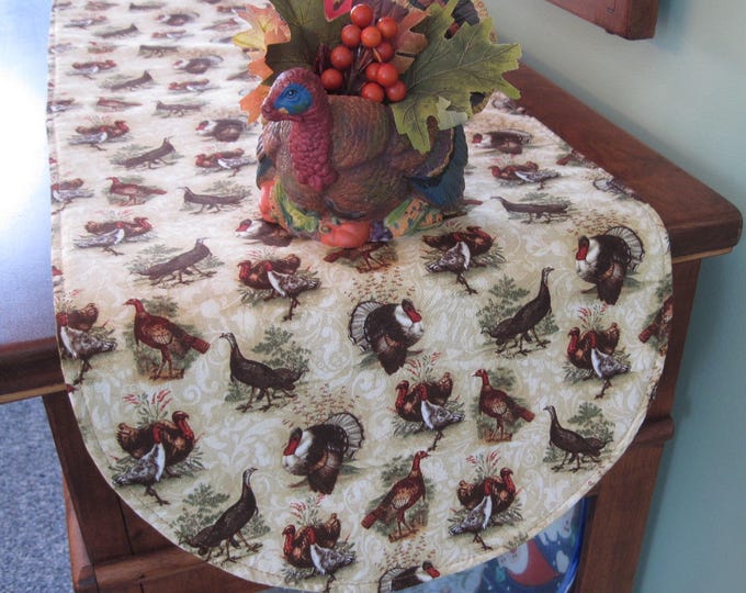 36 Thanksgiving Turkey Table Runner Reversible Fall Etsy