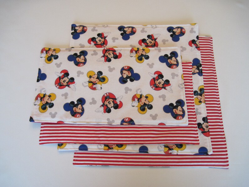 Mickey Mouse Placemats Reversible Disney Placemats Childrens Etsy