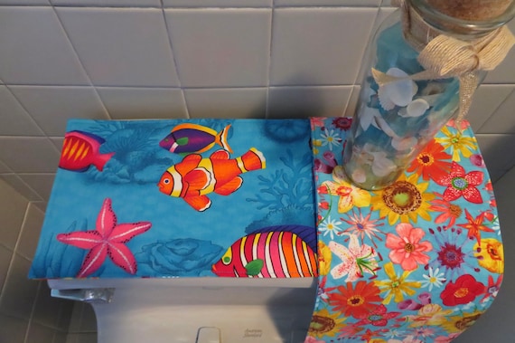 Tropical Fish Toilet Tank Runner Reversible Nautical Toilet Tank Topper  Aqua Toilet Lid Topper Summer Bathroom Decor -  Canada