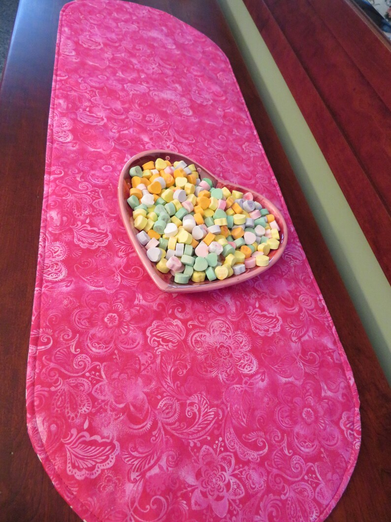 Valentines Day Heart Table Runner 36 Reversible Etsy