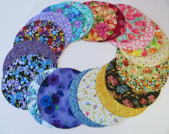 Spring Floral  11" Circular Placemat/Centerpiece Reversible Round Floral Small Placemats Home Decor