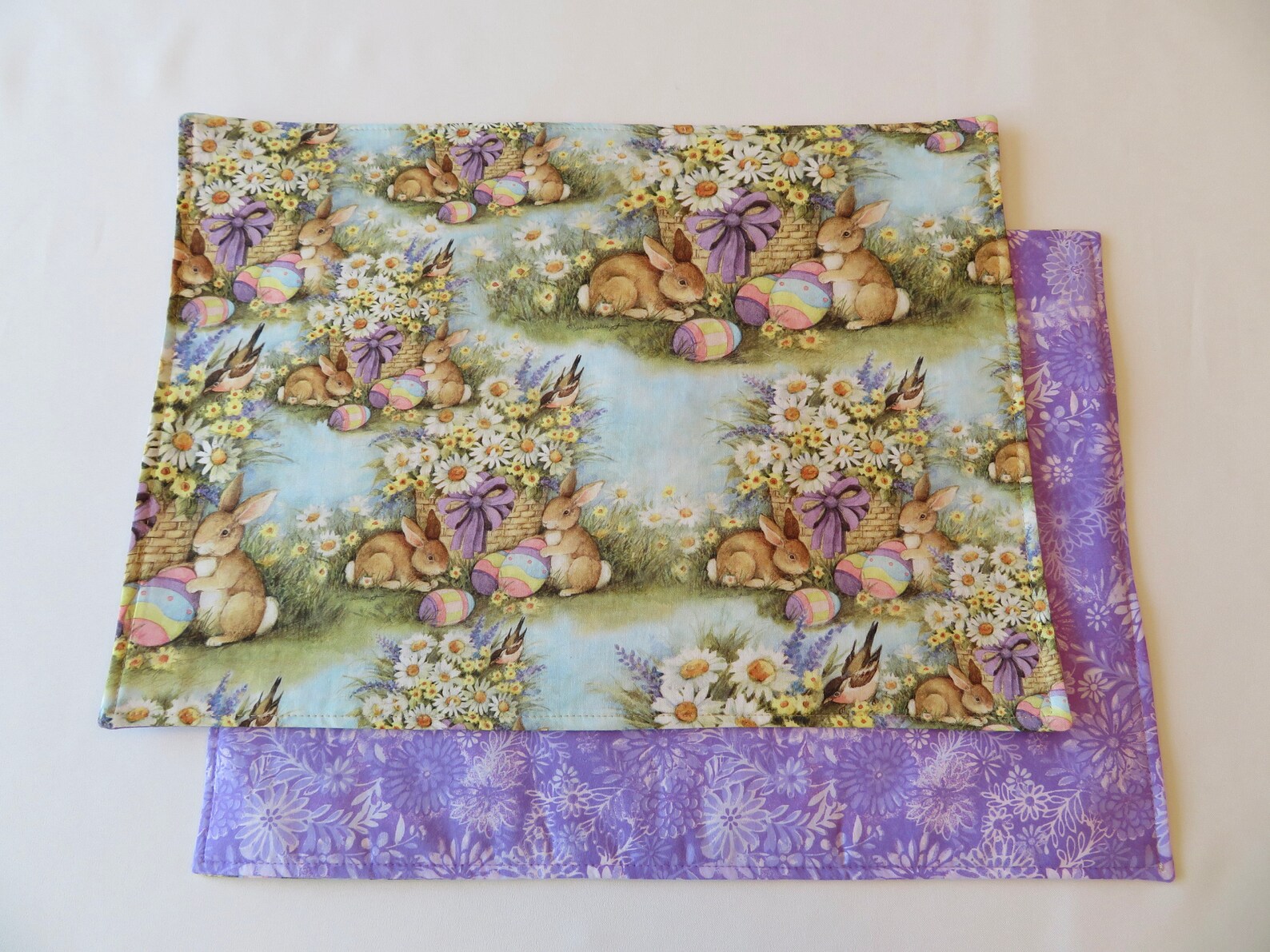 Easter Placemats Set of 4 or 6 Reversible Easter Placemats Etsy