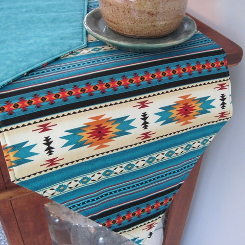 Custom Southwestern Table Runner 48 72 Reversible Custom Southwestern Table Runner 48 72, What Size Chandelier Over 72 Inch Table Runner