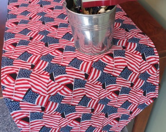 54" 72" 4th of July American Flag Table RunnerReversible Red White Blue Table Runner Summer Runner Stars and Stripes Patriotic Table Runner