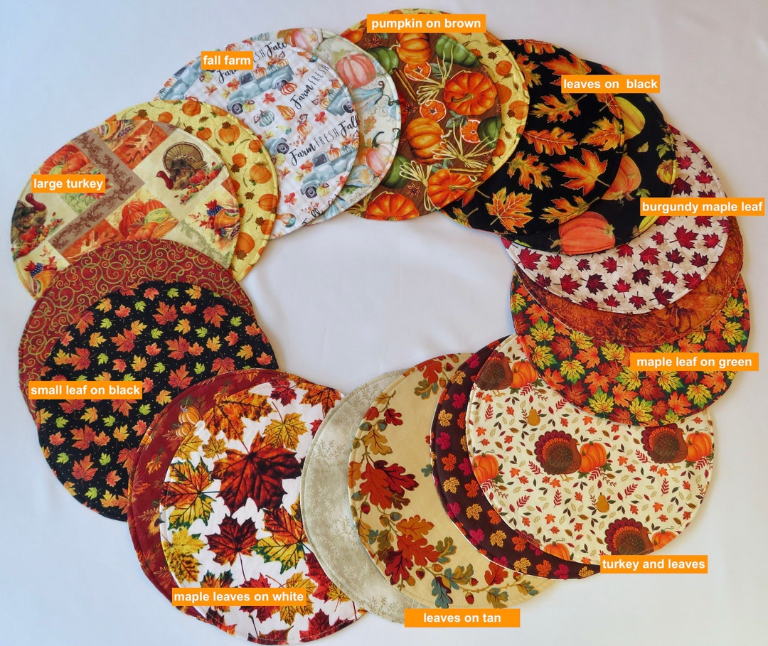 11 Fall Circular Placemat/centerpiece Reversible Round Fall Small ...