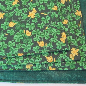 SALE St Patricks Day Square Placemats Reversible Shamrock Small Placemats Clover Placemats St Patricks Day Home Decor St Patricks Day Decor