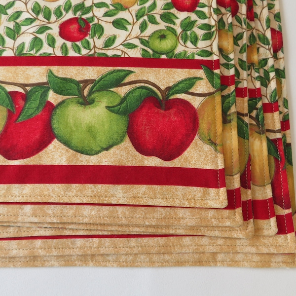 Apple Placemats Etsy