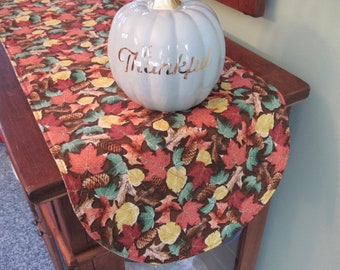 36" Autumn Leaves Table Runner Reversible Fall Table Runner Rustic Table Runner Fall Table Decor Leaves Home Decor Fall centerpiece