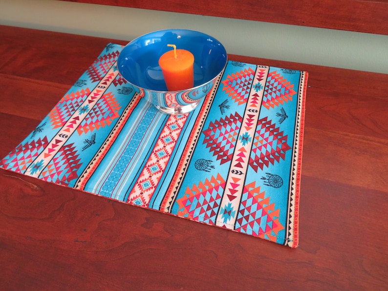 Southwest Centerpiece Reversible Turquoise Southwest Table Etsy
