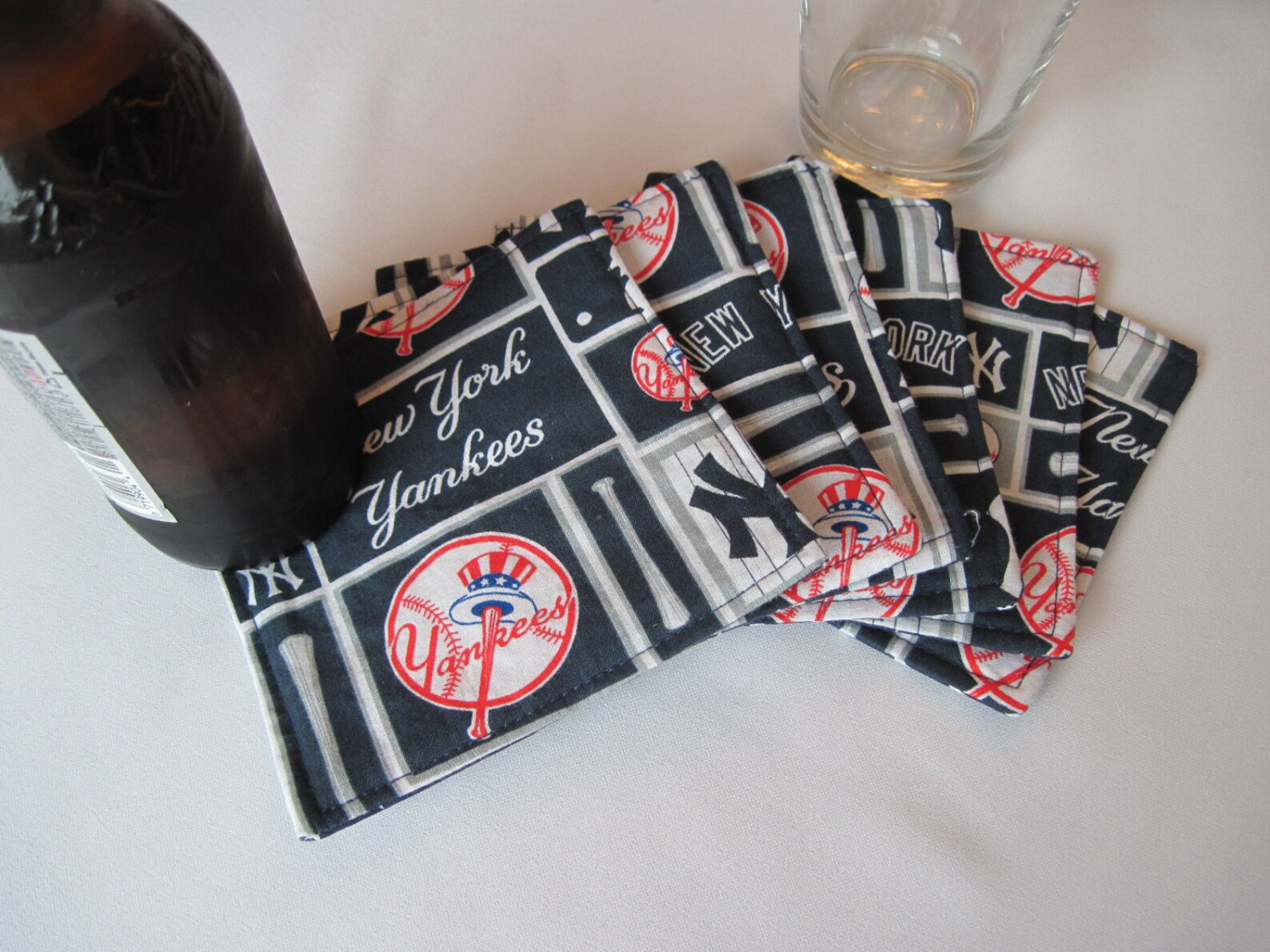 Yankees Coasters Reversible 46 MLB Coasters New York Yankees Etsy