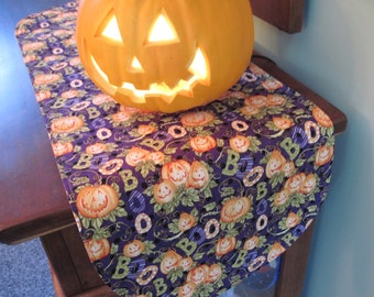 36" Halloween Table Runner Reversible Pumpkin Table Runner Jack O Lantern Table Runner Purple Halloween Table Runner Halloween Home Decor