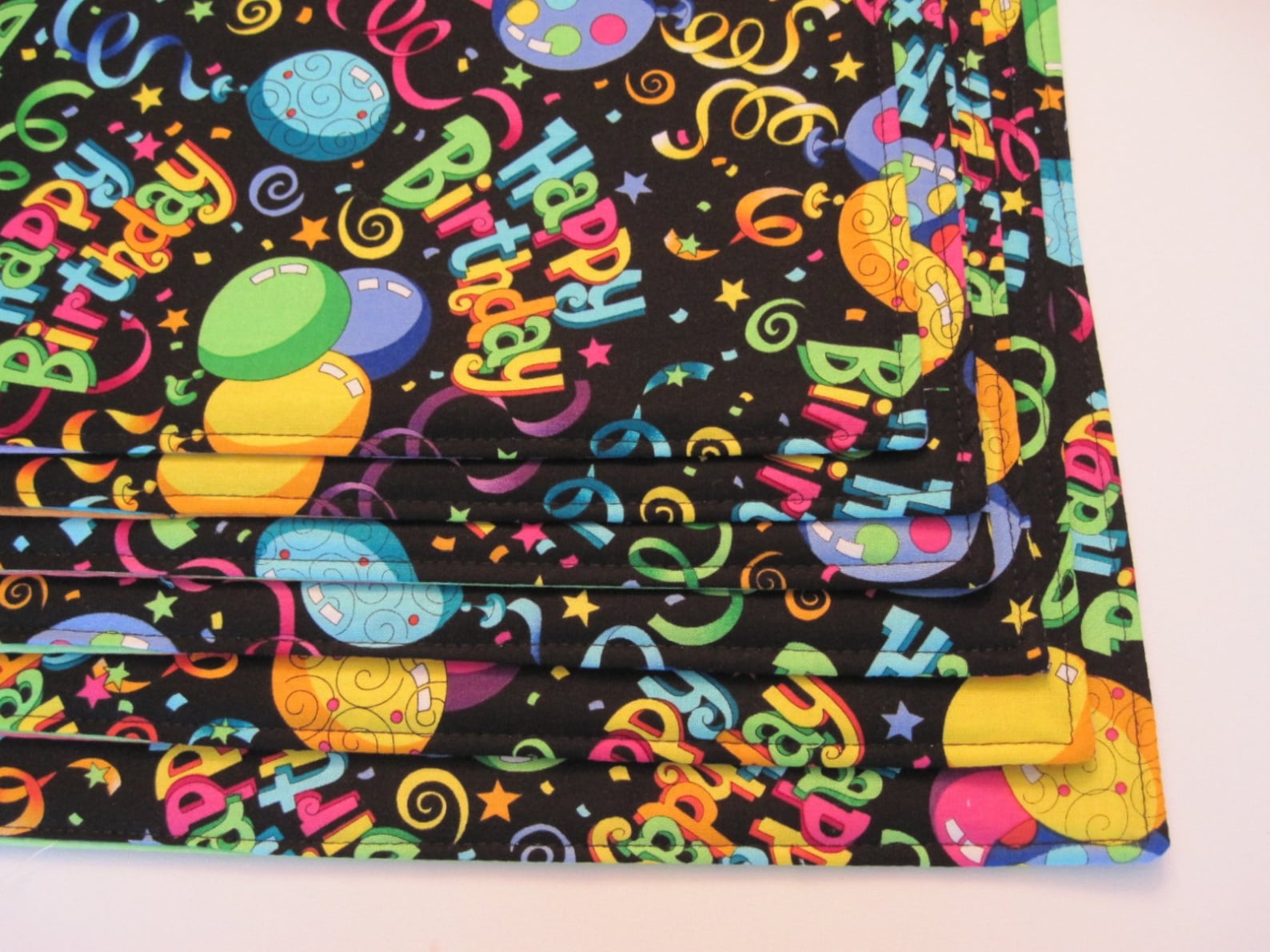 Birthday Placemats Reversible Birthday Decor Birthday Party Etsy