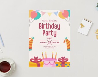 5 Carte d'invitation d'anniversaire